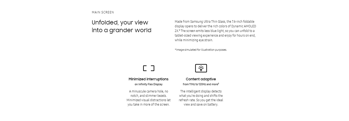 Features of the Samsung Galaxy Z Fold2